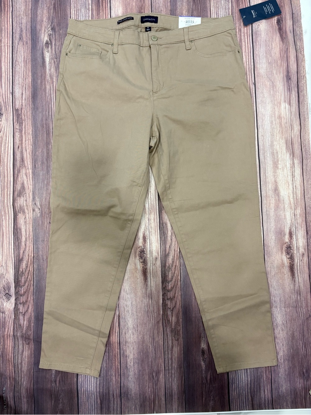 Charter Club Skinny Leg Ankle Pants - Khaki